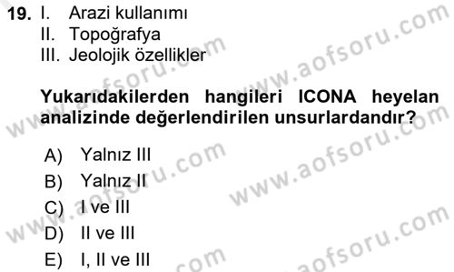 CBS’de Proje Tasarımı ve Yönetimi 1 Dersi 2018 - 2019 Yılı (Final) Dönem Sonu Sınav Soruları 19. Soru