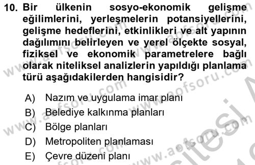 CBS’de Proje Tasarımı ve Yönetimi 1 Dersi 2018 - 2019 Yılı Yaz Okulu Sınav Soruları 10. Soru