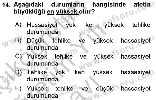 CBS’de Proje Tasarımı ve Yönetimi 1 Dersi 2018 - 2019 Yılı Yaz Okulu Sınav Soruları 14. Soru