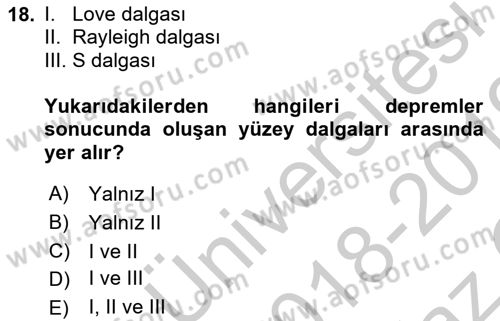 CBS’de Proje Tasarımı ve Yönetimi 1 Dersi 2018 - 2019 Yılı Yaz Okulu Sınav Soruları 18. Soru