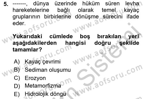 CBS’de Proje Tasarımı ve Yönetimi 1 Dersi 2018 - 2019 Yılı Yaz Okulu Sınav Soruları 5. Soru