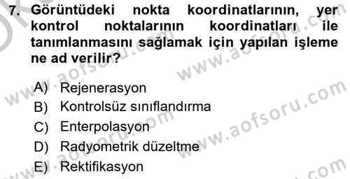 CBS’de Proje Tasarımı ve Yönetimi 1 Dersi 2018 - 2019 Yılı Yaz Okulu Sınav Soruları 7. Soru