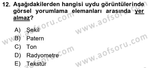 CBS’de Proje Tasarımı ve Yönetimi 1 Dersi 2019 - 2020 Yılı (Vize) Ara Sınav Soruları 12. Soru