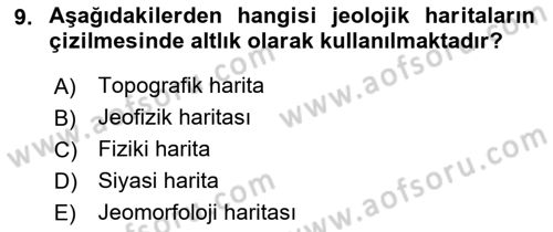CBS’de Proje Tasarımı ve Yönetimi 1 Dersi 2019 - 2020 Yılı (Vize) Ara Sınav Soruları 9. Soru