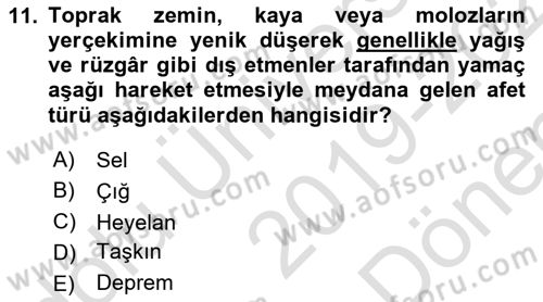 CBS’de Proje Tasarımı ve Yönetimi 1 Dersi 2019 - 2020 Yılı (Final) Dönem Sonu Sınav Soruları 11. Soru