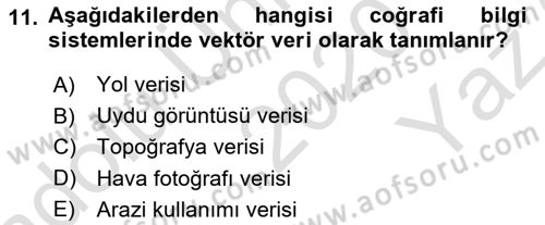 CBS’de Proje Tasarımı ve Yönetimi 1 Dersi 2020 - 2021 Yılı Yaz Okulu Sınav Soruları 11. Soru