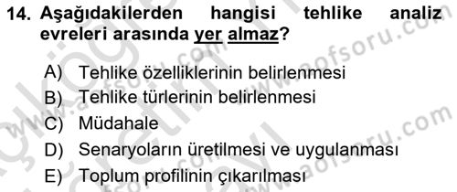 CBS’de Proje Tasarımı ve Yönetimi 1 Dersi 2020 - 2021 Yılı Yaz Okulu Sınav Soruları 14. Soru