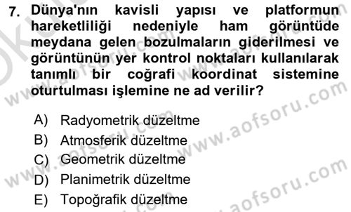 CBS’de Proje Tasarımı ve Yönetimi 1 Dersi 2020 - 2021 Yılı Yaz Okulu Sınav Soruları 7. Soru
