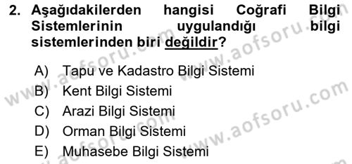 Açık Kaynak Kodlu CBS Yazılım Uygulaması Dersi 2017 - 2018 Yılı 3 Ders Sınav Soruları 2. Soru