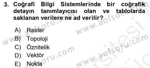 Açık Kaynak Kodlu CBS Yazılım Uygulaması Dersi 2017 - 2018 Yılı 3 Ders Sınav Soruları 3. Soru