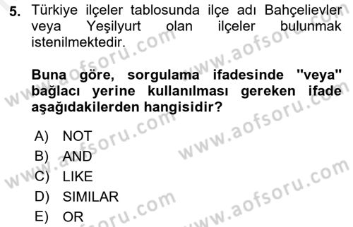 Açık Kaynak Kodlu CBS Yazılım Uygulaması Dersi 2017 - 2018 Yılı 3 Ders Sınav Soruları 5. Soru