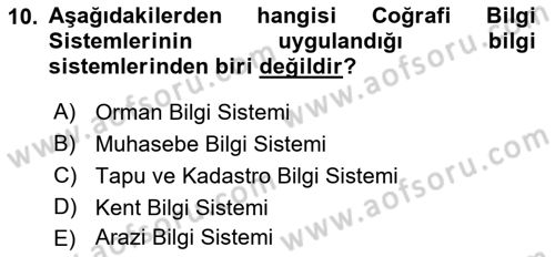 Açık Kaynak Kodlu CBS Yazılım Uygulaması Dersi 2017 - 2018 Yılı (Vize) Ara Sınav Soruları 10. Soru