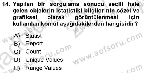 Açık Kaynak Kodlu CBS Yazılım Uygulaması Dersi 2017 - 2018 Yılı (Vize) Ara Sınav Soruları 14. Soru