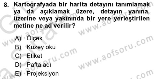 Açık Kaynak Kodlu CBS Yazılım Uygulaması Dersi 2017 - 2018 Yılı (Vize) Ara Sınav Soruları 8. Soru