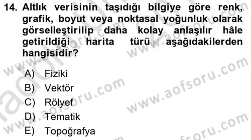 Açık Kaynak Kodlu CBS Yazılım Uygulaması Dersi 2018 - 2019 Yılı 3 Ders Sınav Soruları 14. Soru
