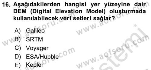 Açık Kaynak Kodlu CBS Yazılım Uygulaması Dersi 2018 - 2019 Yılı 3 Ders Sınav Soruları 16. Soru