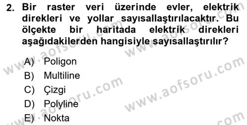 Açık Kaynak Kodlu CBS Yazılım Uygulaması Dersi 2018 - 2019 Yılı 3 Ders Sınav Soruları 2. Soru