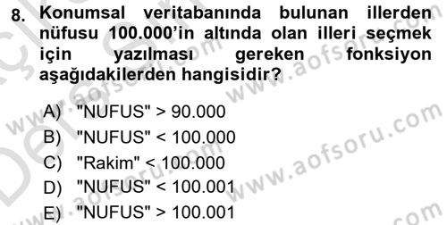 Açık Kaynak Kodlu CBS Yazılım Uygulaması Dersi 2018 - 2019 Yılı 3 Ders Sınav Soruları 8. Soru
