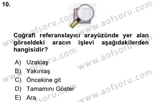 Açık Kaynak Kodlu CBS Yazılım Uygulaması Dersi 2018 - 2019 Yılı (Vize) Ara Sınav Soruları 10. Soru