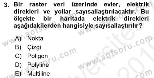 Açık Kaynak Kodlu CBS Yazılım Uygulaması Dersi 2018 - 2019 Yılı (Vize) Ara Sınav Soruları 3. Soru