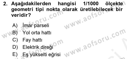 Açık Kaynak Kodlu CBS Yazılım Uygulaması Dersi 2018 - 2019 Yılı (Final) Dönem Sonu Sınav Soruları 2. Soru
