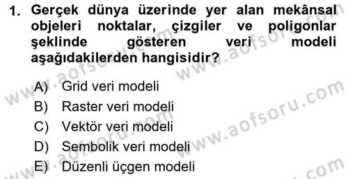 Açık Kaynak Kodlu CBS Yazılım Uygulaması Dersi 2018 - 2019 Yılı Yaz Okulu Sınav Soruları 1. Soru