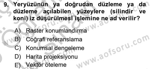 Açık Kaynak Kodlu CBS Yazılım Uygulaması Dersi 2018 - 2019 Yılı Yaz Okulu Sınav Soruları 9. Soru