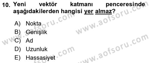Açık Kaynak Kodlu CBS Yazılım Uygulaması Dersi 2019 - 2020 Yılı (Vize) Ara Sınav Soruları 10. Soru
