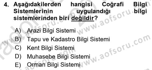 Açık Kaynak Kodlu CBS Yazılım Uygulaması Dersi 2019 - 2020 Yılı (Vize) Ara Sınav Soruları 4. Soru