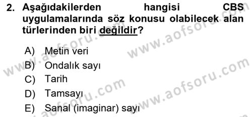 Açık Kaynak Kodlu CBS Yazılım Uygulaması Dersi 2020 - 2021 Yılı Yaz Okulu Sınav Soruları 2. Soru