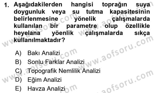 Yerel Yönetimlerde CBS Uygulamaları Dersi 2018 - 2019 Yılı (Final) Dönem Sonu Sınav Soruları 1. Soru