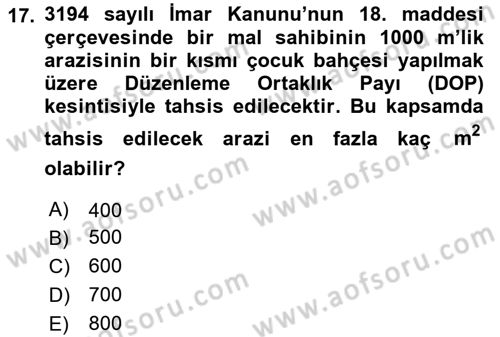 Yerel Yönetimlerde CBS Uygulamaları Dersi 2018 - 2019 Yılı (Final) Dönem Sonu Sınav Soruları 17. Soru