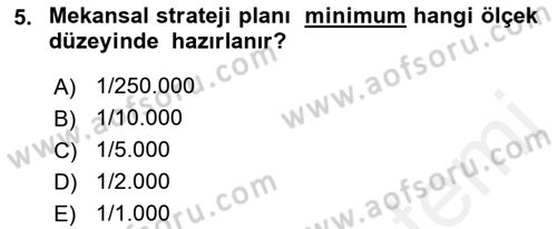 Yerel Yönetimlerde CBS Uygulamaları Dersi 2018 - 2019 Yılı (Final) Dönem Sonu Sınav Soruları 5. Soru