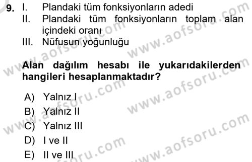Yerel Yönetimlerde CBS Uygulamaları Dersi 2020 - 2021 Yılı Yaz Okulu Sınav Soruları 9. Soru