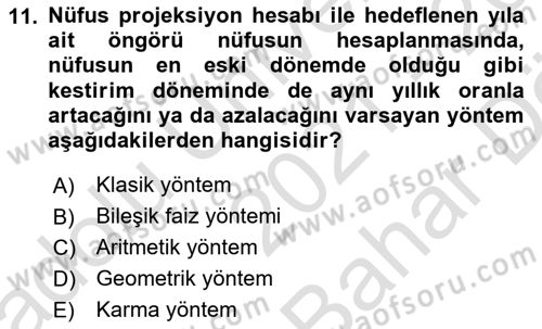 Yerel Yönetimlerde CBS Uygulamaları Dersi 2021 - 2022 Yılı (Vize) Ara Sınav Soruları 11. Soru