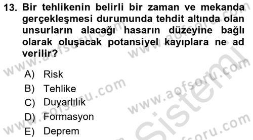 Yerel Yönetimlerde CBS Uygulamaları Dersi 2021 - 2022 Yılı (Vize) Ara Sınav Soruları 13. Soru