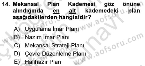Yerel Yönetimlerde CBS Uygulamaları Dersi 2021 - 2022 Yılı (Vize) Ara Sınav Soruları 14. Soru