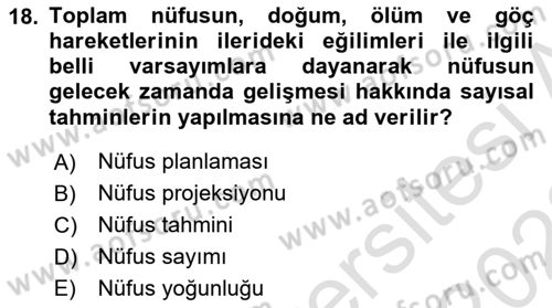 Yerel Yönetimlerde CBS Uygulamaları Dersi 2021 - 2022 Yılı (Vize) Ara Sınav Soruları 18. Soru
