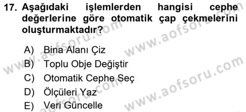 Yerel Yönetimlerde CBS Uygulamaları Dersi 2021 - 2022 Yılı (Final) Dönem Sonu Sınav Soruları 17. Soru