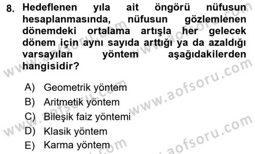 Yerel Yönetimlerde CBS Uygulamaları Dersi 2021 - 2022 Yılı Yaz Okulu Sınav Soruları 8. Soru