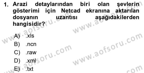 Yerel Yönetimlerde CBS Uygulamaları Dersi 2022 - 2023 Yılı Yaz Okulu Sınav Soruları 1. Soru