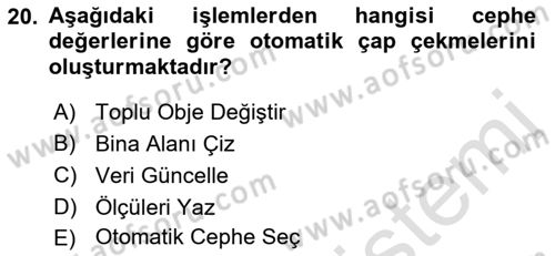 Yerel Yönetimlerde CBS Uygulamaları Dersi 2022 - 2023 Yılı Yaz Okulu Sınav Soruları 20. Soru