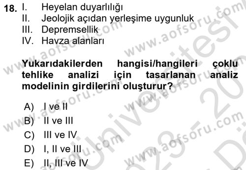 Yerel Yönetimlerde CBS Uygulamaları Dersi 2023 - 2024 Yılı (Vize) Ara Sınav Soruları 18. Soru