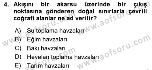 Yerel Yönetimlerde CBS Uygulamaları Dersi 2023 - 2024 Yılı (Vize) Ara Sınav Soruları 4. Soru