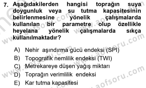 Yerel Yönetimlerde CBS Uygulamaları Dersi 2023 - 2024 Yılı (Vize) Ara Sınav Soruları 7. Soru