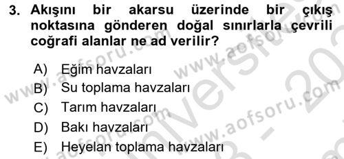 Yerel Yönetimlerde CBS Uygulamaları Dersi 2023 - 2024 Yılı (Final) Dönem Sonu Sınav Soruları 3. Soru