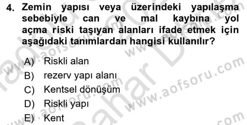 Yerel Yönetimlerde CBS Uygulamaları Dersi 2023 - 2024 Yılı (Final) Dönem Sonu Sınav Soruları 4. Soru