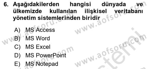 Yerel Yönetimlerde CBS Uygulamaları Dersi 2023 - 2024 Yılı (Final) Dönem Sonu Sınav Soruları 6. Soru