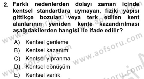 Yerel Yönetimlerde CBS Uygulamaları Dersi 2023 - 2024 Yılı Yaz Okulu Sınav Soruları 2. Soru