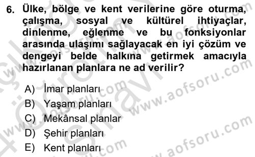 Yerel Yönetimlerde CBS Uygulamaları Dersi 2023 - 2024 Yılı Yaz Okulu Sınav Soruları 6. Soru